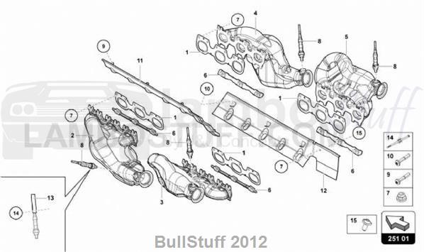 2015 Lamborghini AVENTADOR LP700-4 COUPE USA EXHAUST SYSTEM (251.01.00)